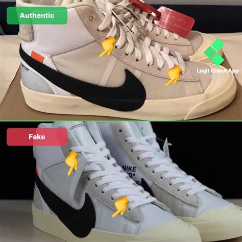 fake nike blazers vs real|nike blazer off white false.